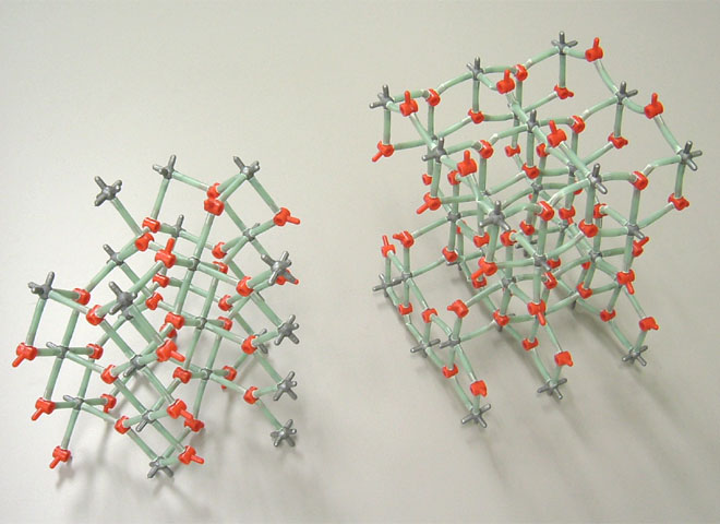 TiO2の2種類の結晶構造